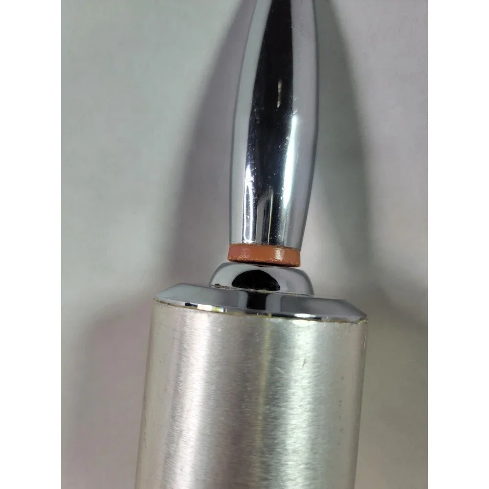 Vintage MCM Gold Anodized Aluminum Rolling Pin Chrome Handles 1950s 1960s